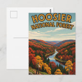 Activiteiten in de omgeving van Indiana Hoosier Na Briefkaart (Voorkant / Achterkant)