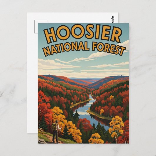 Activiteiten in de omgeving van Indiana Hoosier Na Briefkaart (Voorkant / Achterkant)