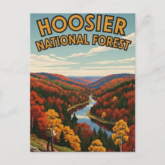 Activiteiten in de omgeving van Indiana Hoosier Na Briefkaart (Voorkant)