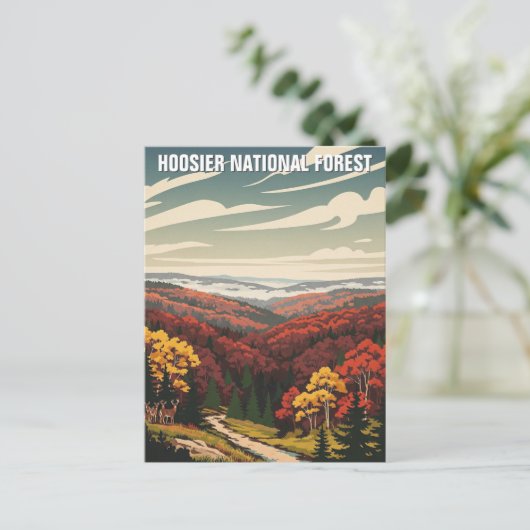 Activiteiten in de omgeving van Indiana Hoosier Na Briefkaart (Staand voorkant)