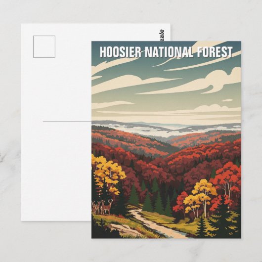 Activiteiten in de omgeving van Indiana Hoosier Na Briefkaart (Voorkant / Achterkant)