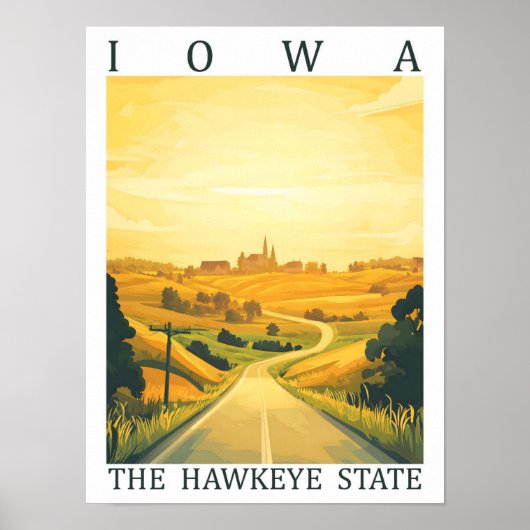 Activiteiten in de omgeving van Iowa the Hawkeye S Poster (Voorkant)