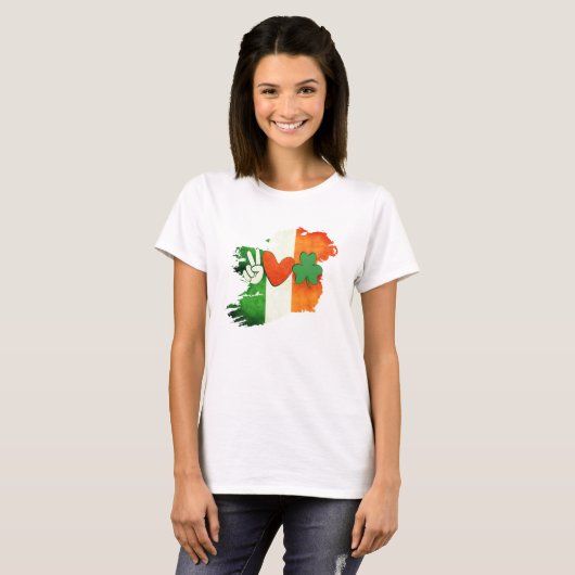 Activiteiten in de omgeving van Irish Peace Love T T-shirt (Voorkant volledig)