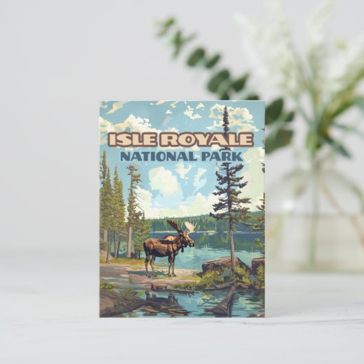 Activiteiten in de omgeving van Isle Royale Nation Briefkaart (Staand voorkant)