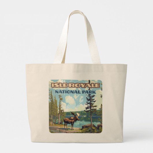 Activiteiten in de omgeving van Isle Royale Nation Grote Tote Bag (Achterkant)