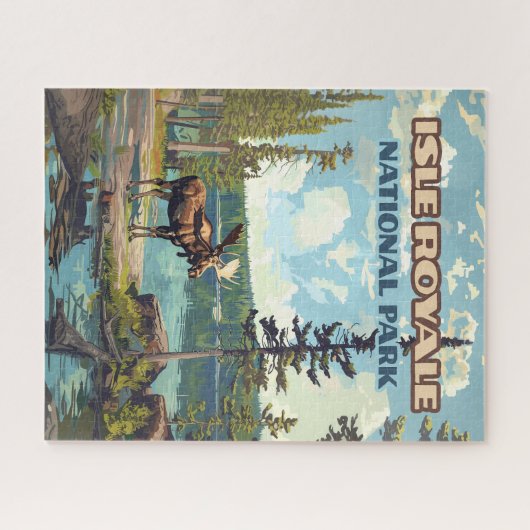 Activiteiten in de omgeving van Isle Royale Nation Legpuzzel (Horizontaal)
