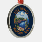 Activiteiten in de omgeving van Isle Royale Nation Metalen Ornament (Rechts)
