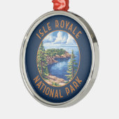 Activiteiten in de omgeving van Isle Royale Nation Metalen Ornament (Links)