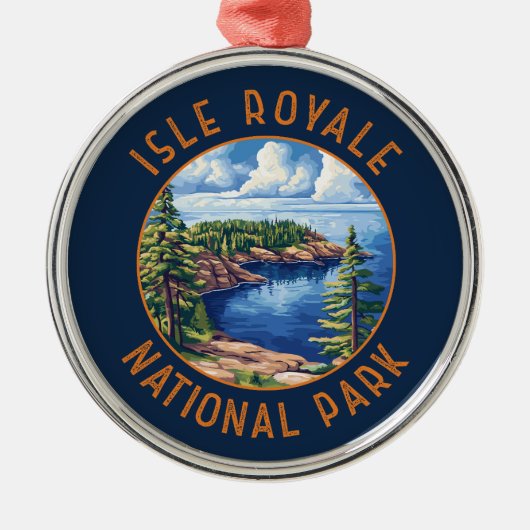 Activiteiten in de omgeving van Isle Royale Nation Metalen Ornament (Voorkant)