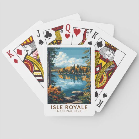 Activiteiten in de omgeving van Isle Royale Nation Pokerkaarten (Achterkant)