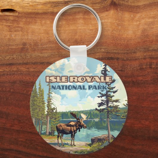 Activiteiten in de omgeving van Isle Royale Nation Sleutelhanger (Voorkant)