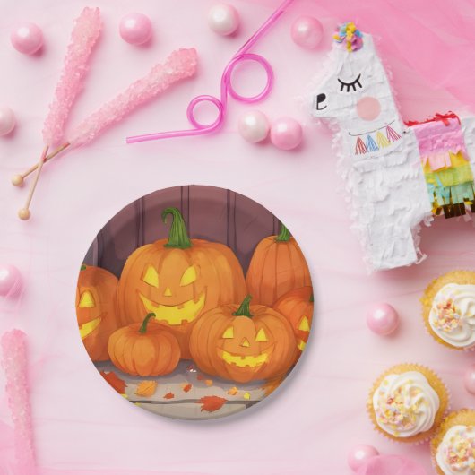 Activiteiten in de omgeving van Jack-O-Lantern Pum Papieren Bordje (Feest)