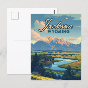 Activiteiten in de omgeving van Jackson Hole Wyomi Briefkaart