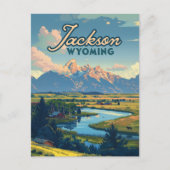 Activiteiten in de omgeving van Jackson Hole Wyomi Briefkaart (Voorkant)