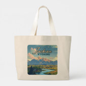 Activiteiten in de omgeving van Jackson Hole Wyomi Grote Tote Bag (Achterkant)