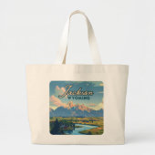 Activiteiten in de omgeving van Jackson Hole Wyomi Grote Tote Bag (Voorkant)