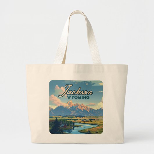 Activiteiten in de omgeving van Jackson Hole Wyomi Grote Tote Bag (Voorkant)