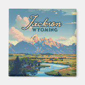 Activiteiten in de omgeving van Jackson Hole Wyomi Magneet (Voorkant)
