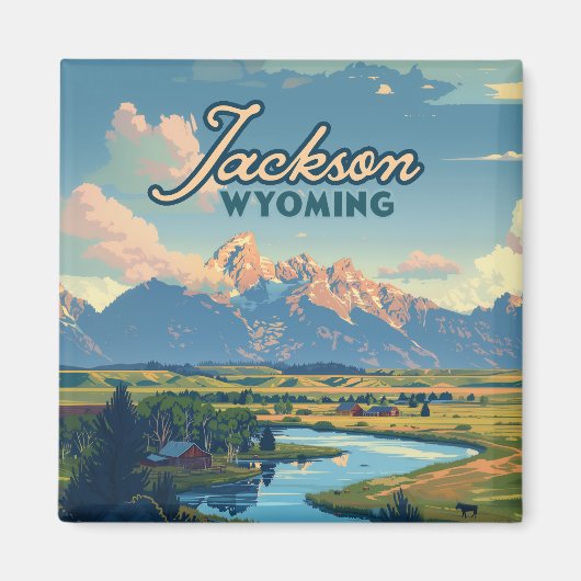 Activiteiten in de omgeving van Jackson Hole Wyomi Magneet (Voorkant)