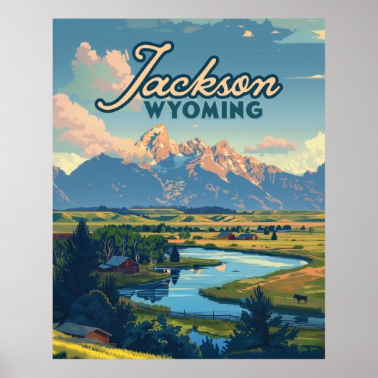 Activiteiten in de omgeving van Jackson Hole Wyomi Poster (Voorkant)