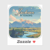 Activiteiten in de omgeving van Jackson Hole Wyomi Sticker (Vel)