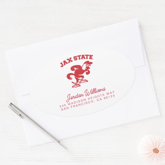 Activiteiten in de omgeving van Jacksonville State Ovale Sticker (Envelop)