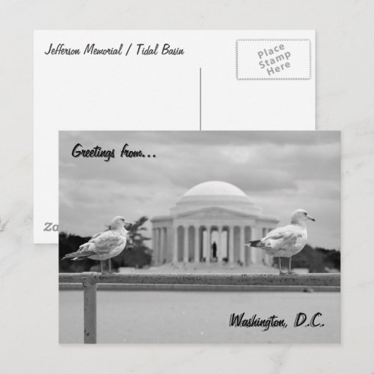 Activiteiten in de omgeving van Jefferson Memorial Briefkaart (Voorkant / Achterkant)