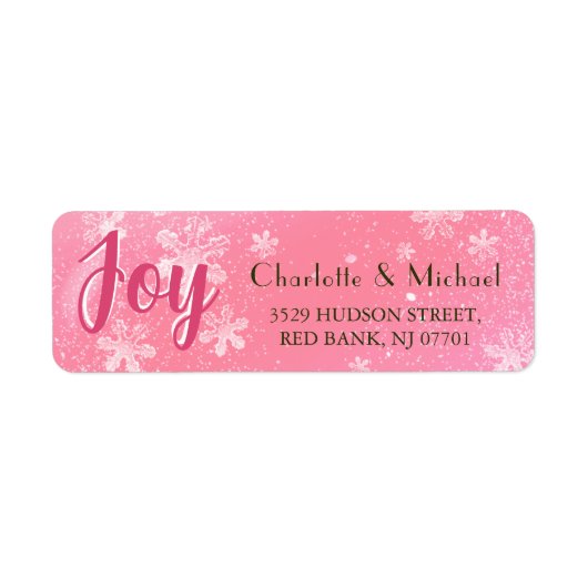 Activiteiten in de omgeving van Joy Pink Snowflake Etiket (Voorkant)