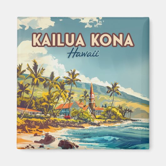 Activiteiten in de omgeving van Kailua Kona Hawaii Magneet (Voorkant)