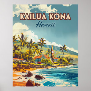 Activiteiten in de omgeving van Kailua Kona Hawaii Poster