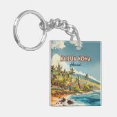 Activiteiten in de omgeving van Kailua Kona Hawaii Sleutelhanger (Voorkant Links)