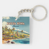 Activiteiten in de omgeving van Kailua Kona Hawaii Sleutelhanger (Achterkant)