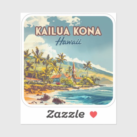 Activiteiten in de omgeving van Kailua Kona Hawaii Sticker (Vel)