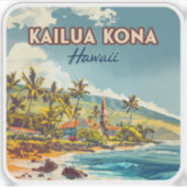 Activiteiten in de omgeving van Kailua Kona Hawaii Sticker (Voorkant)