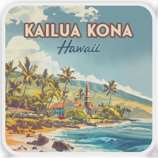 Activiteiten in de omgeving van Kailua Kona Hawaii Sticker (Voorkant)