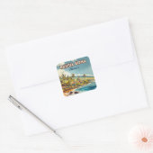 Activiteiten in de omgeving van Kailua Kona Hawaii Vierkante Sticker (Envelop)