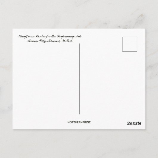 Activiteiten in de omgeving van Kauffman Center fo Briefkaart (Achterkant)