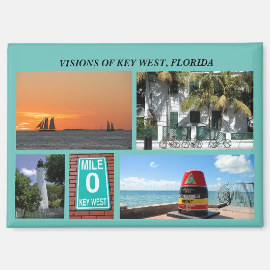 Activiteiten in de omgeving van Key West Florida M Magneet (Voorkant)