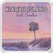 Activiteiten in de omgeving van Kiawah Island Sout Sticker (Voorkant)