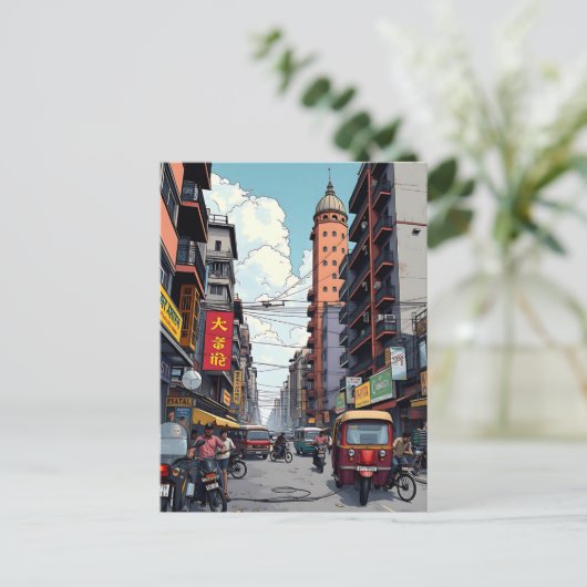 Activiteiten in de omgeving van Kolkata, India Dow Briefkaart (Staand voorkant)