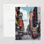 Activiteiten in de omgeving van Kolkata, India Dow Briefkaart (Voorkant / Achterkant)