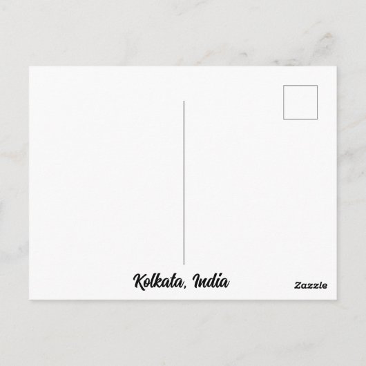 Activiteiten in de omgeving van Kolkata, India Dow Briefkaart (Achterkant)