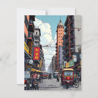 Activiteiten in de omgeving van Kolkata, India Dow Briefkaart