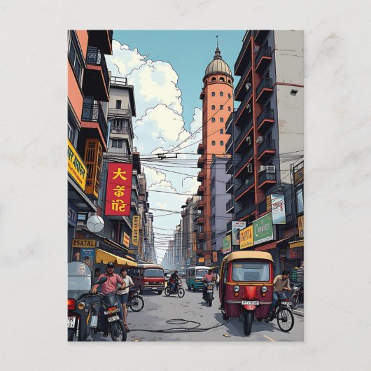 Activiteiten in de omgeving van Kolkata, India Dow Briefkaart (Voorkant)