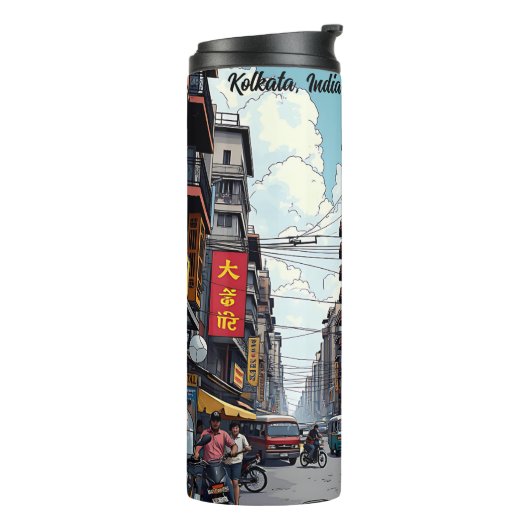 Activiteiten in de omgeving van Kolkata, India Dow Thermosbeker (Gedraaid links)