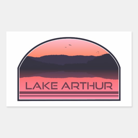 Activiteiten in de omgeving van Lake Arthur Pennsy Rechthoekige Sticker (Voorkant)