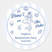 Activiteiten in de omgeving van Lake Bachelorette Ronde Sticker (Voorkant)