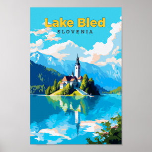 Activiteiten in de omgeving van Lake Bled Slovenia Poster