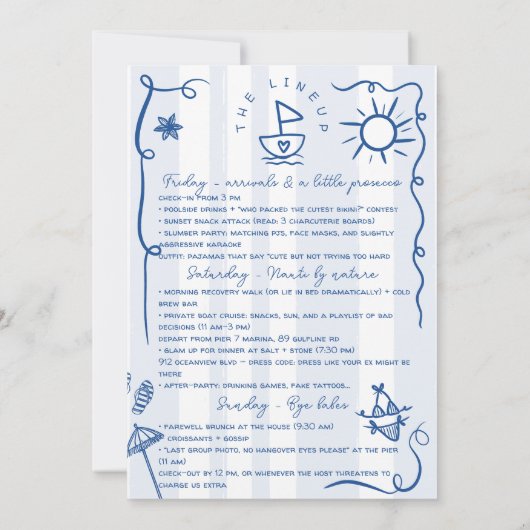 Activiteiten in de omgeving van Lake Blue Bachelor Kaart (Achterkant)