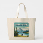 Activiteiten in de omgeving van Lake Clark Nationa Grote Tote Bag (Achterkant)
